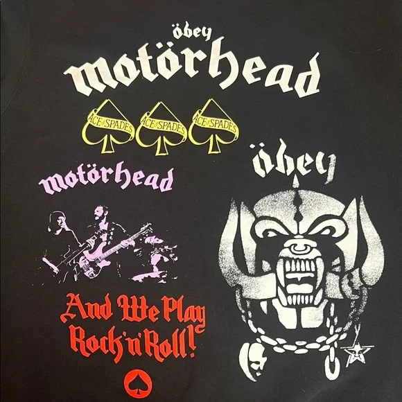 Obey Black Motörhead Graphic Crewneck Sweater - Picture 3 of 9